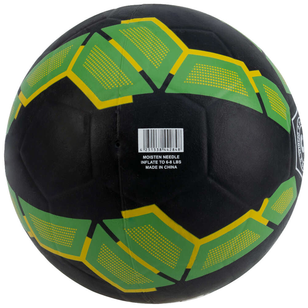 JELEX Bolzplatzheld Ballon de foot en caoutchouc noir-vert