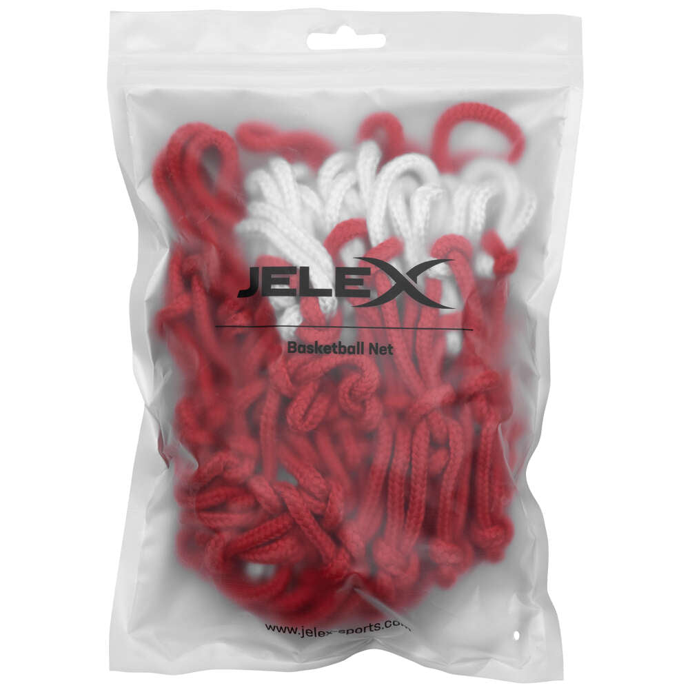 JELEX Classic Filet de basket blanc-rouge