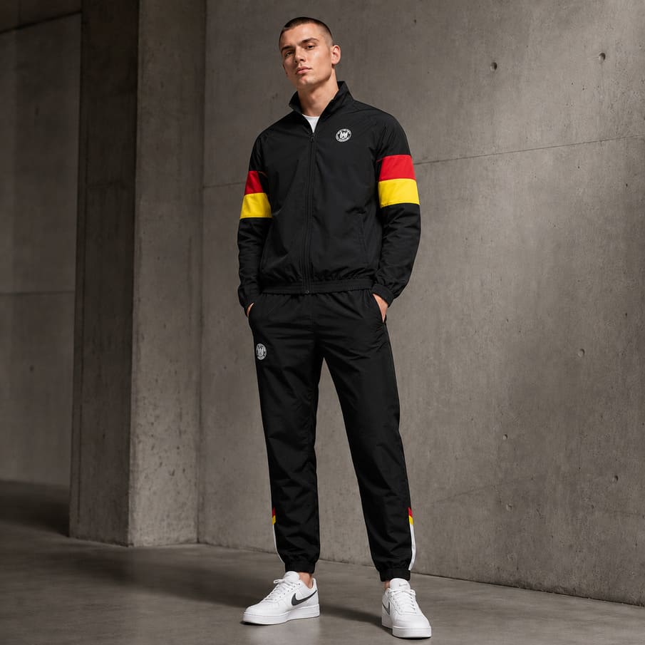 Deutschland "Retro Tracksuit" JELEX Herren Auswärts Präsentationsanzug