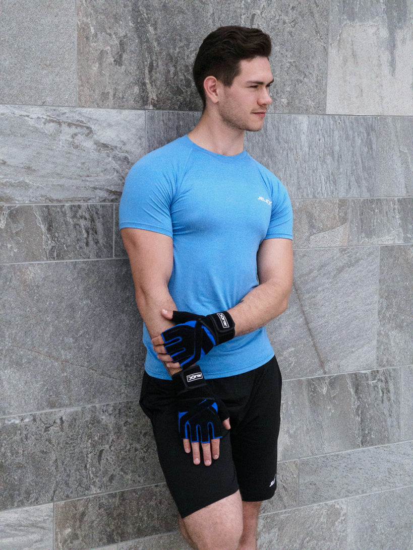 JELEX Power Premium Gants d'entraÃ®nement rembourrÃ©es noir-bleu