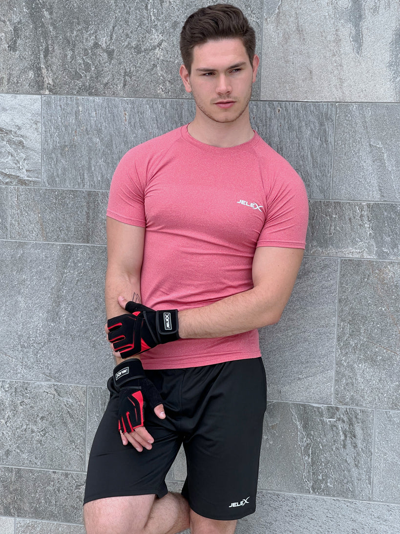 JELEX Power Premium Gants d'entraÃ®nement rembourrÃ©es noir-rouge
