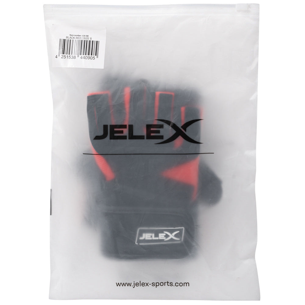 JELEX Power Premium Gants d'entraÃ®nement rembourrÃ©es noir-rouge