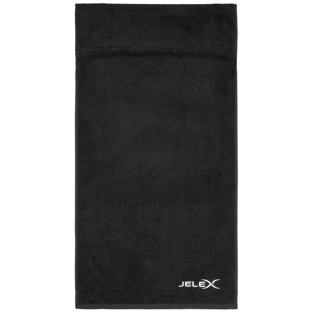 JELEX "100FIT" Serviette de fitness avec une poche zippÃ©e noir