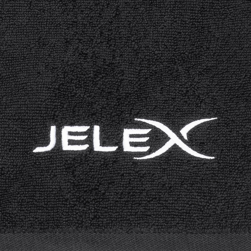 JELEX "100FIT" Serviette de fitness avec une poche zippÃ©e noir