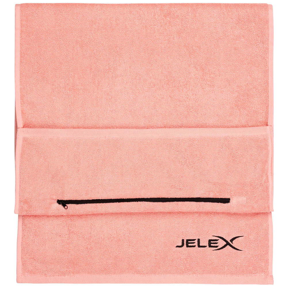 JELEX "100FIT" Serviette de fitness avec une poche zippÃ©e rose