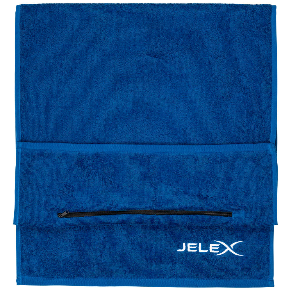 JELEX "100FIT" Serviette de fitness avec une poche zippÃ©e bleu roi