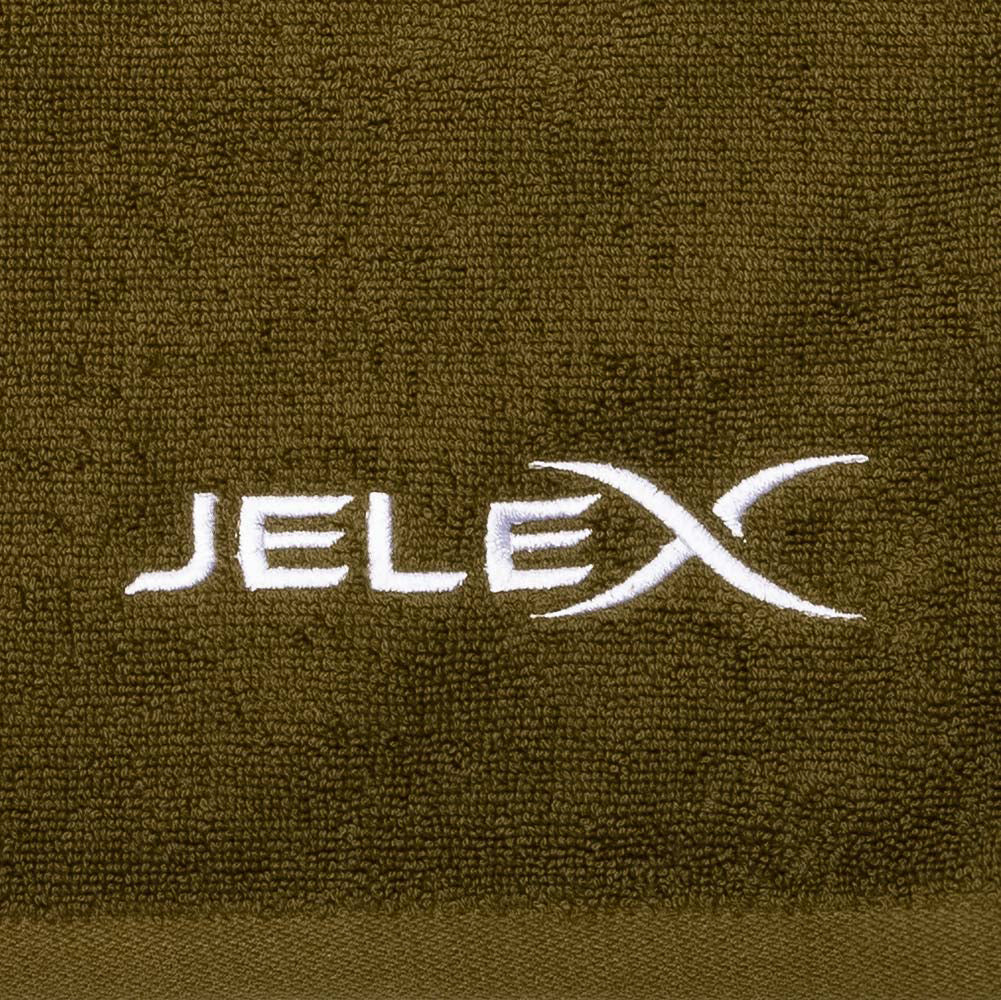 JELEX "100FIT" Serviette de fitness avec une poche zippÃ©e vert armÃ©e