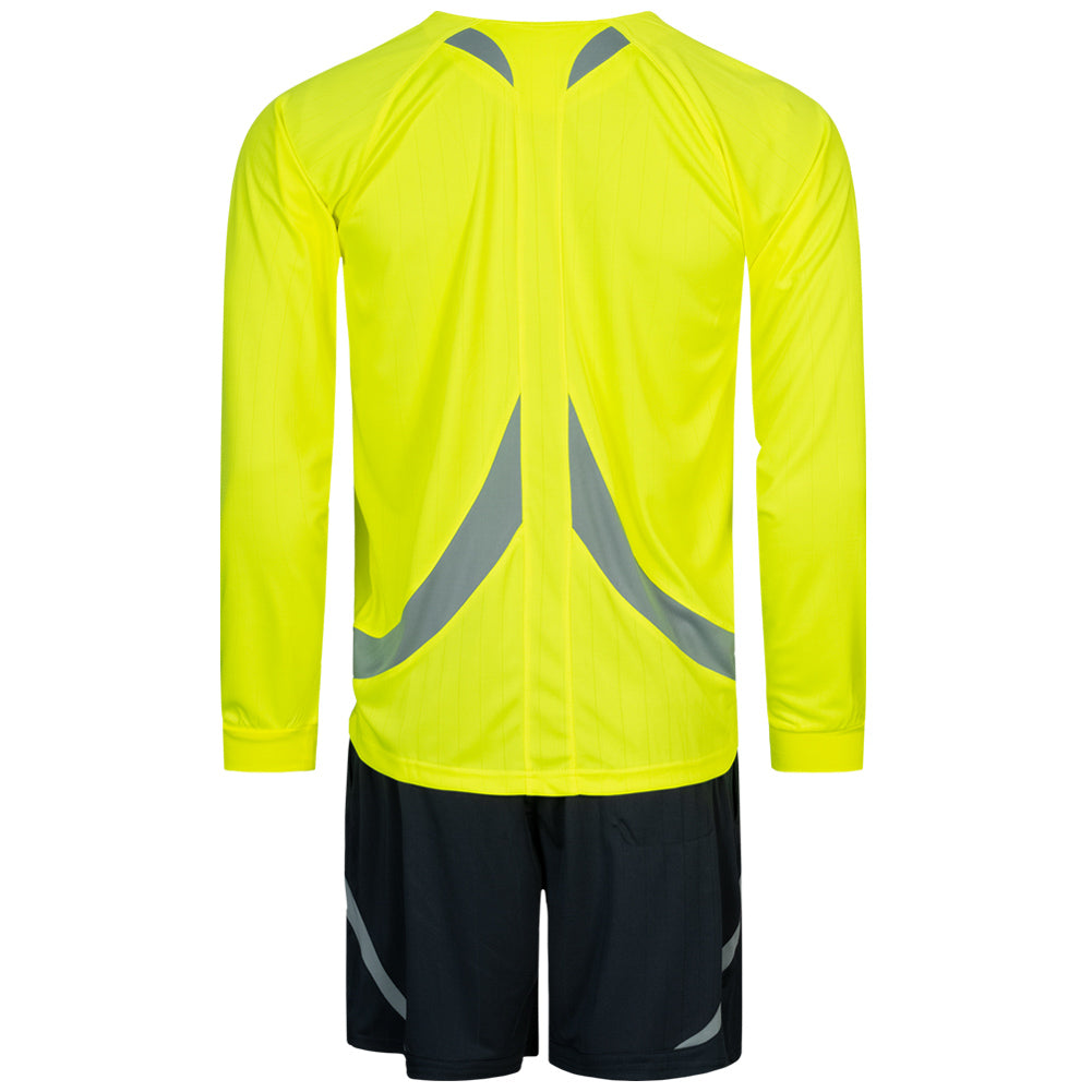 Zeus Hommes Tenue d'arbitre Maillot et short Jaune fluo