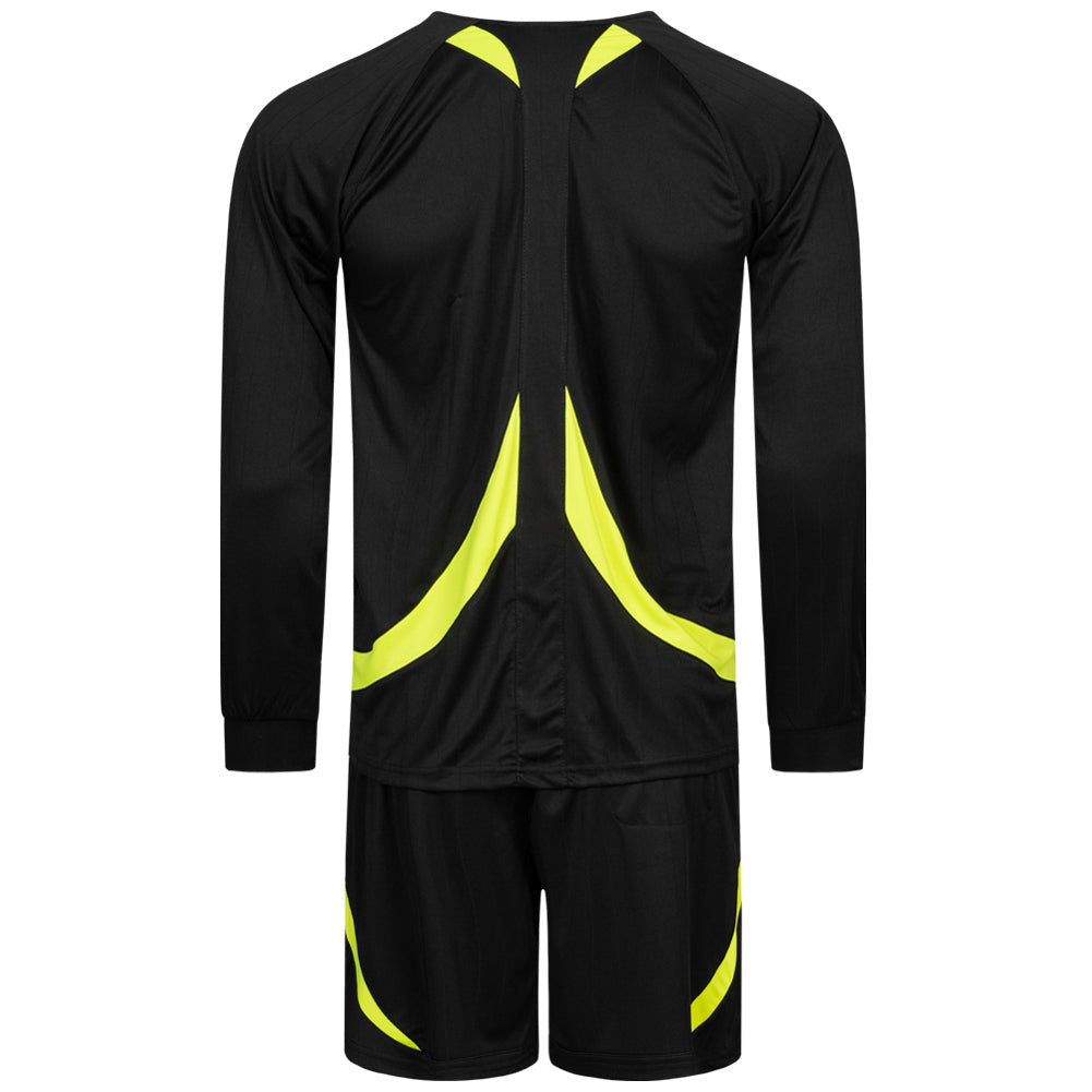 Zeus Hommes Tenue d'arbitre Maillot et short Noir