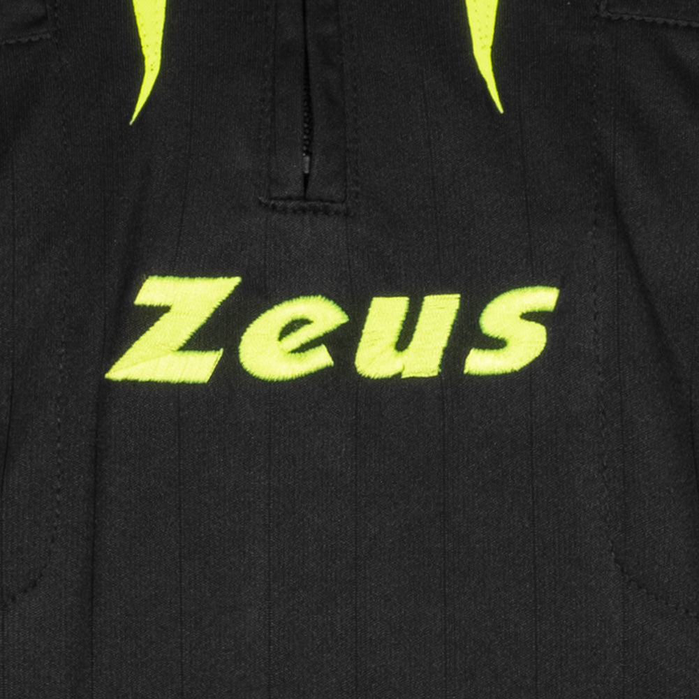 Zeus Hommes Tenue d'arbitre Maillot et short Noir