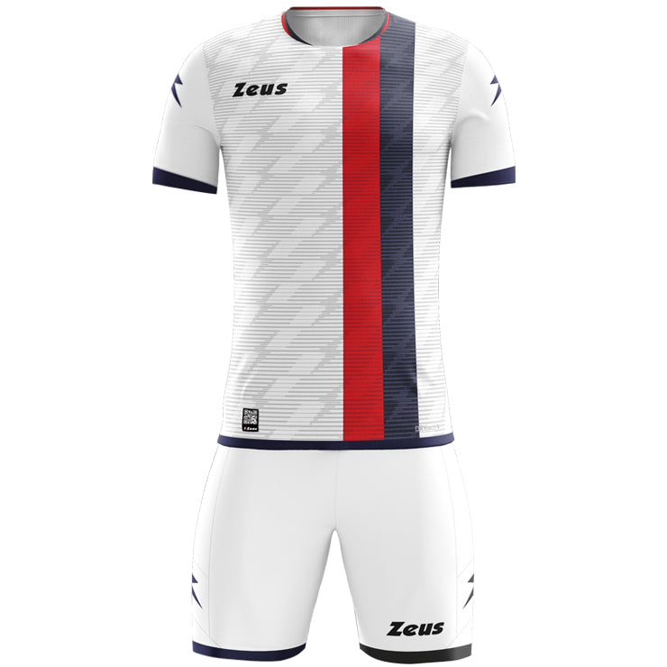 Zeus Icon Teamwear Set Maillot avec short blanc marine