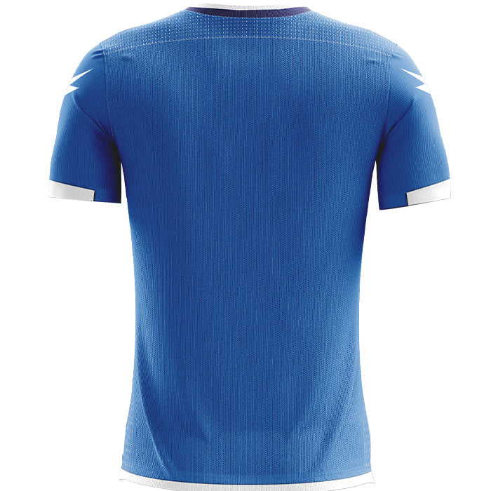 Zeus Icon Teamwear Set Maillot avec short blanc brillant royal blue