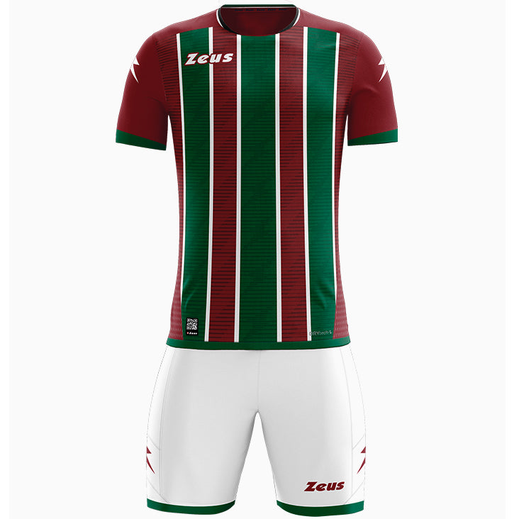Zeus Icon Teamwear Set Maillot avec short rouge foncÃ© blanc