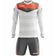 Zeus Argo Ensemble de gardien de but Manches longues Maillot avec short blanc gris – M