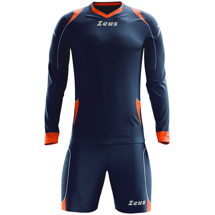 Zeus Paros Ensemble de gardien de but Maillot Ã  manches longues avec short Navy rouge