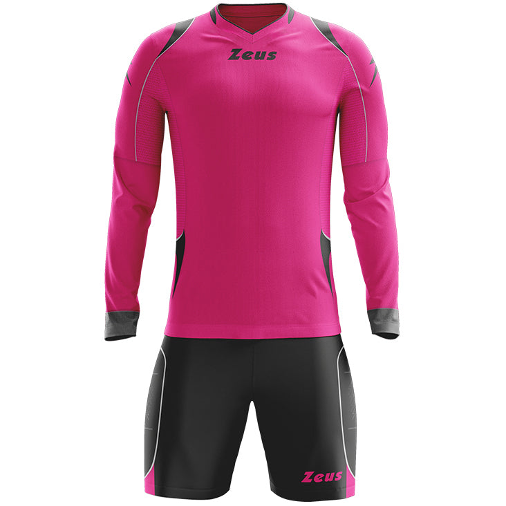 Zeus Paros Ensemble de gardien de but Maillot Ã  manches longues avec short Noir fucsia