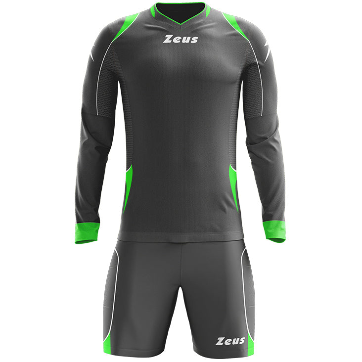 Zeus Paros Ensemble de gardien de but Maillot Ã  manches longues avec short gris nÃ©on jaune