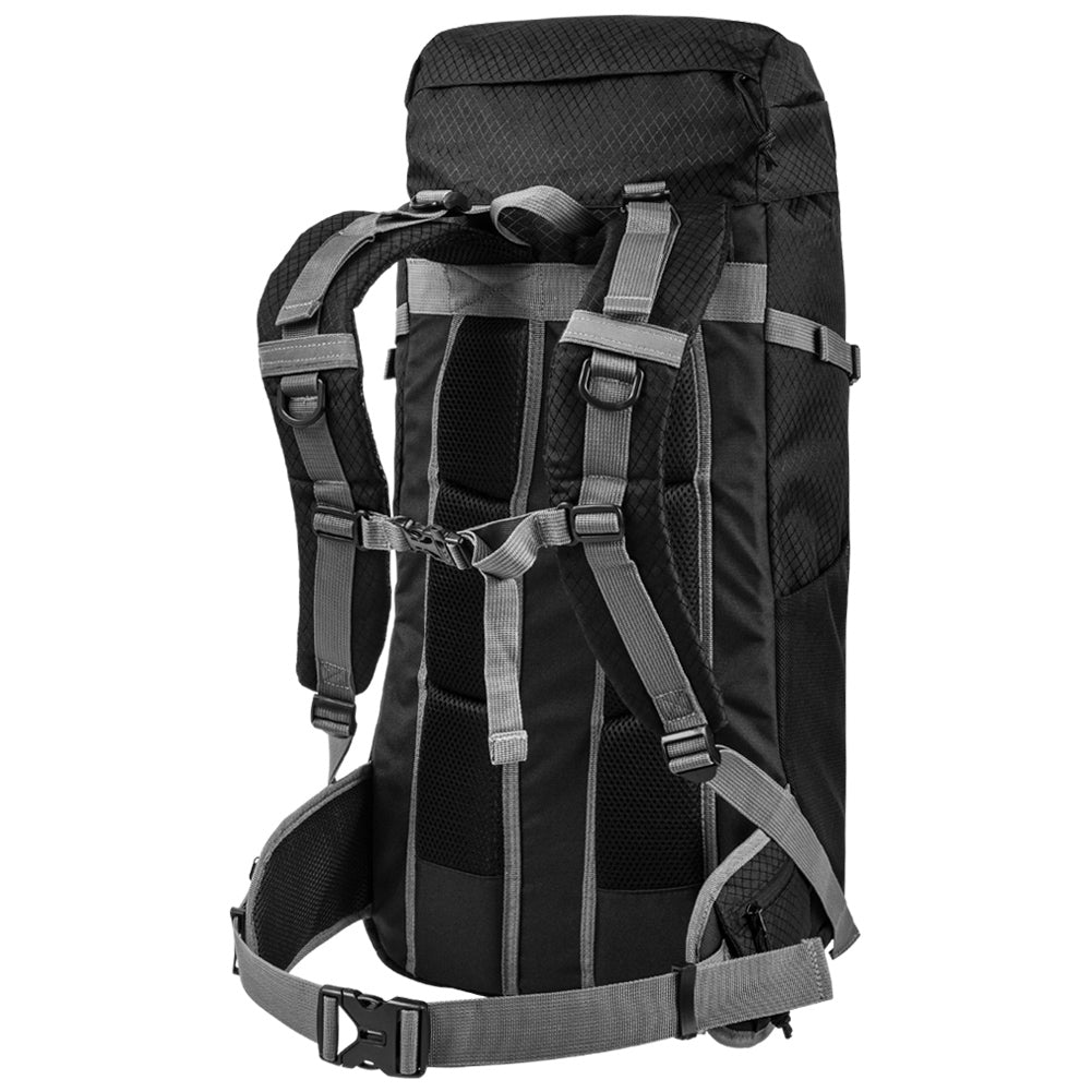 KIRKJUBØUR® "Vindelfjäll" Outdoor Trekking Rucksack 35 L schwarz