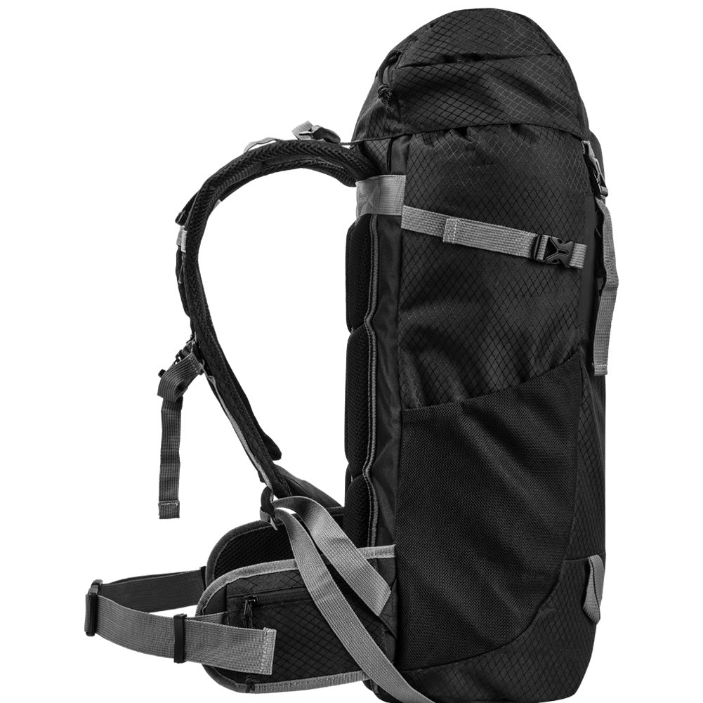 KIRKJUBØUR® "Vindelfjäll" Outdoor Trekking Rucksack 35 L schwarz