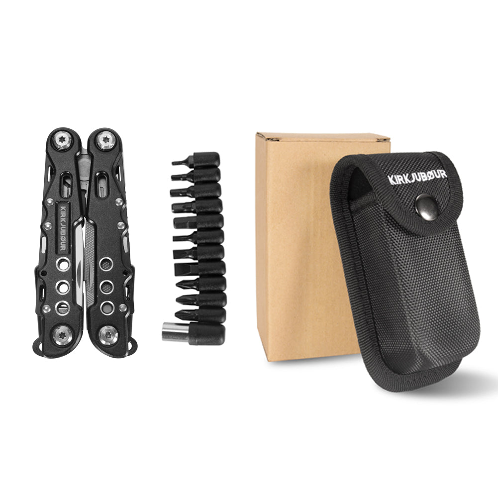 KIRKJUBØUR® "Hödur" Edelstahl 14-in-1 Multifunktionswerkzeug