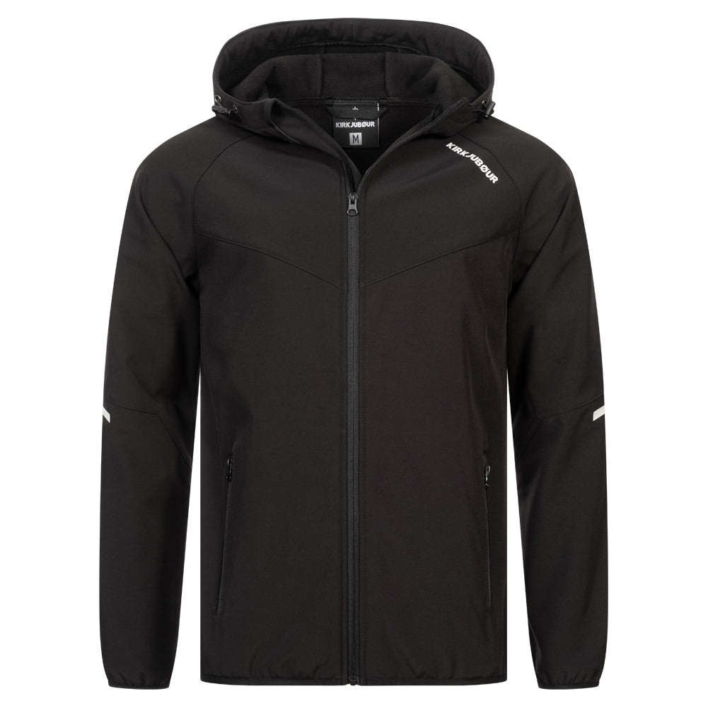 KIRKJUBØUR® "Njordr" Herren SOFTSHELLjacke 10.000 mm Wassersäule schwarz/hellgrau