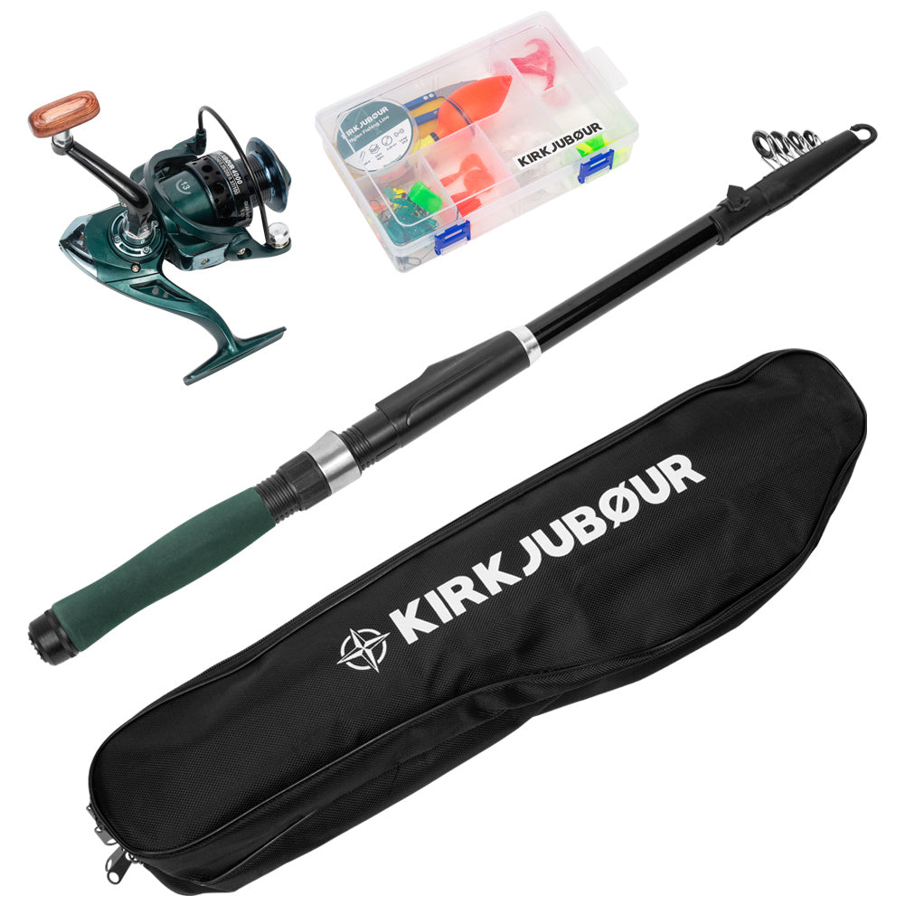 KIRKJUBÃUR Â® "Agnatha" Set canne Ã  pÃªche tÃ©lescopique 2,10 m
