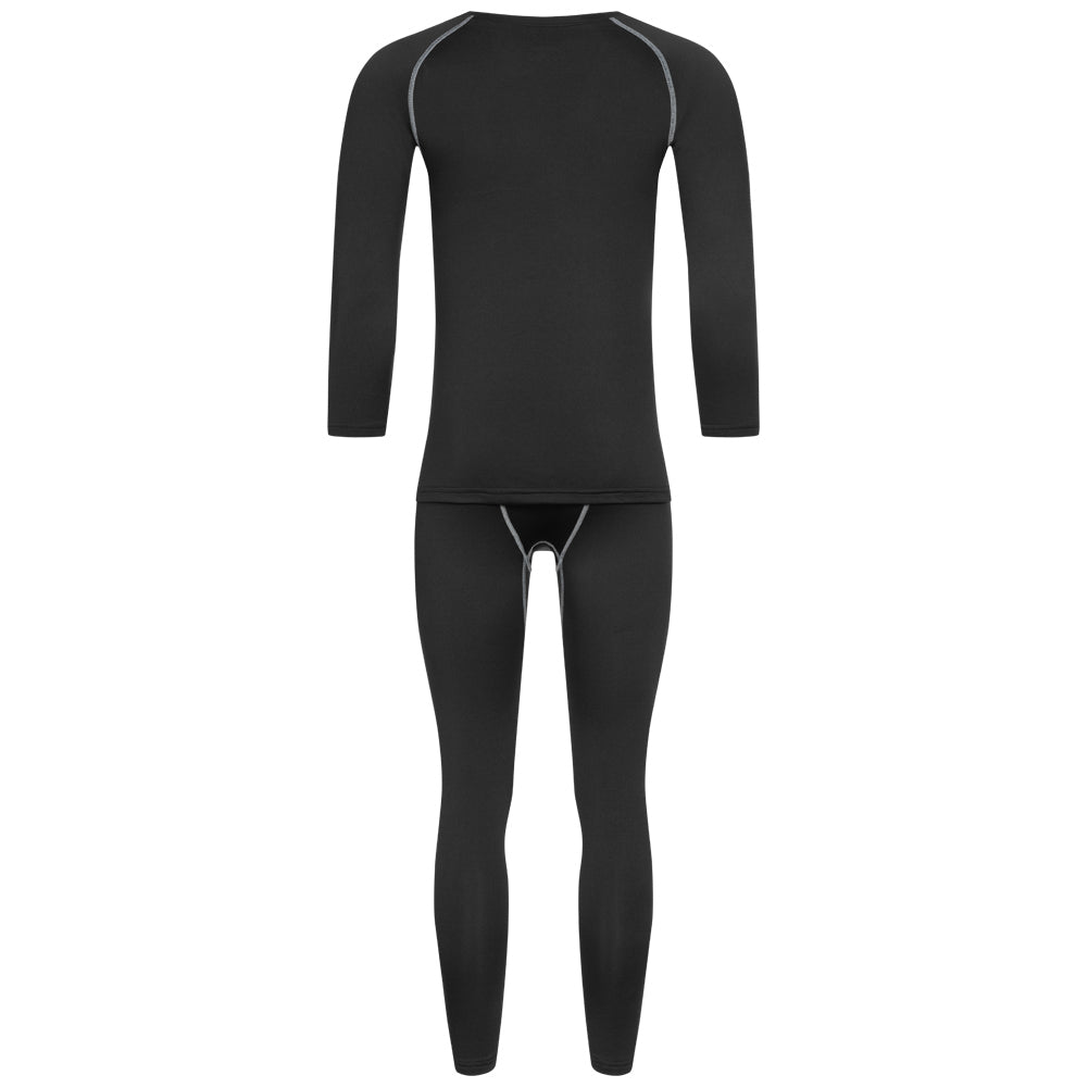 KIRKJUBÃUR Â® "Hafjall" Hommes Set sous-vÃªtements thermo 2 piÃ¨ces noir