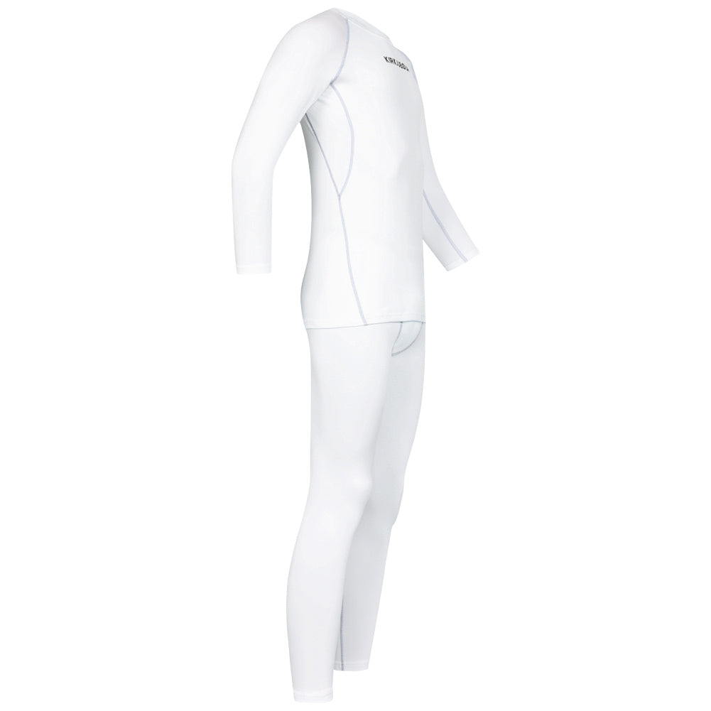 KIRKJUBÃUR Â® "Hafjall" Hommes Set sous-vÃªtements thermo 2 piÃ¨ces blanc