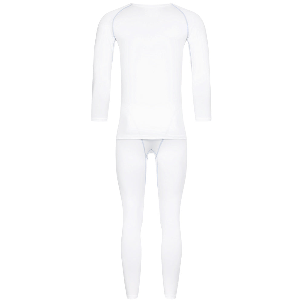 KIRKJUBÃUR Â® "Hafjall" Hommes Set sous-vÃªtements thermo 2 piÃ¨ces blanc