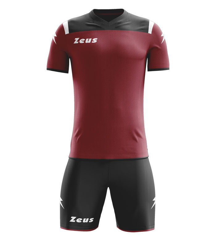 Zeus Kit Vesuvio Ensemble de foot 2 piÃ¨ces rouge foncÃ© noir