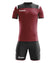Zeus Kit Vesuvio Ensemble de foot 2 piÃ¨ces rouge foncÃ© noir – 3XS 122-128