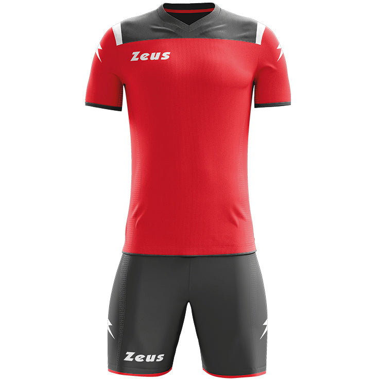 Zeus Kit Vesuvio Ensemble de foot 2 piÃ¨ces rouge gris