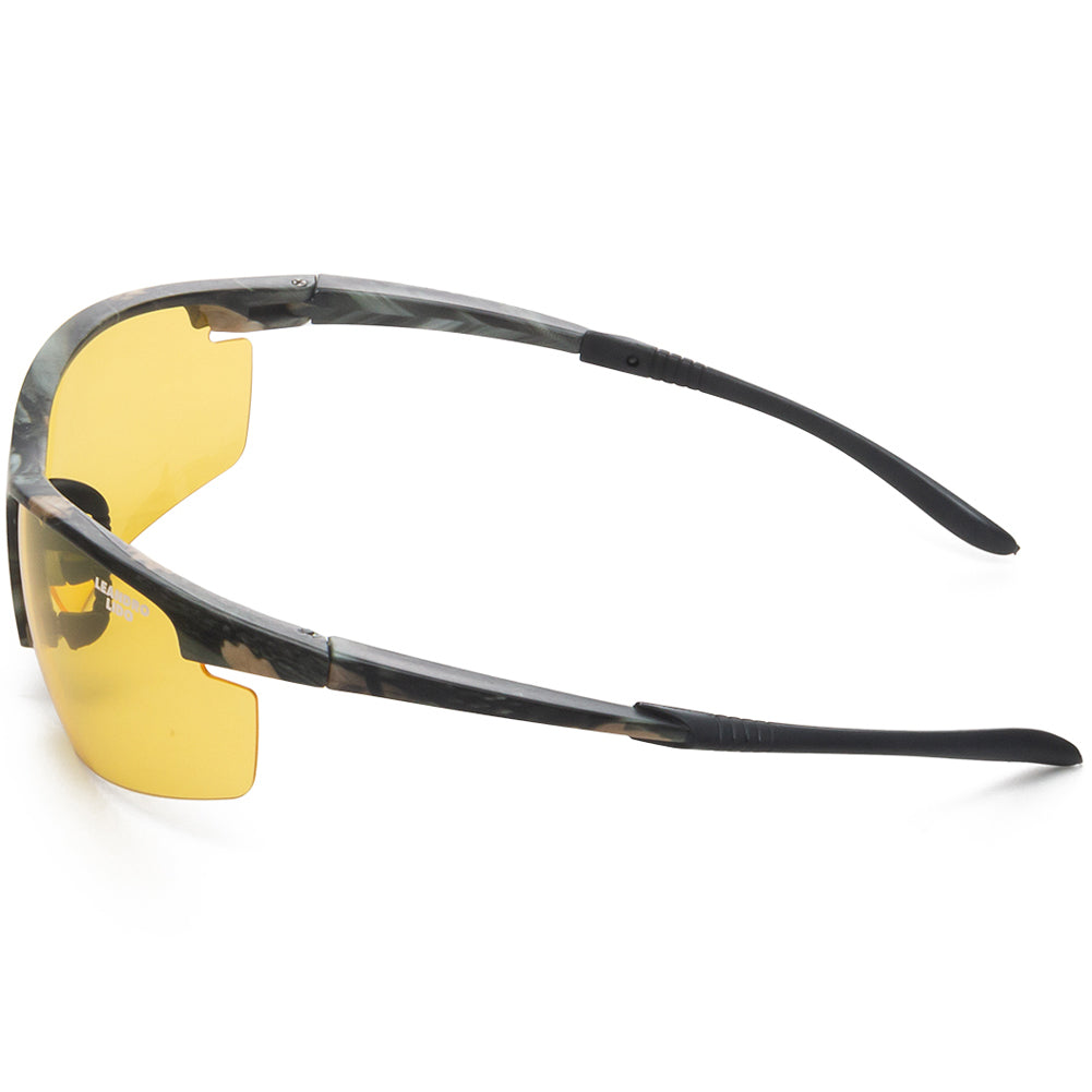 LEANDRO LIDO Power Lunettes de soleil pour le sport camouflage/jaune
