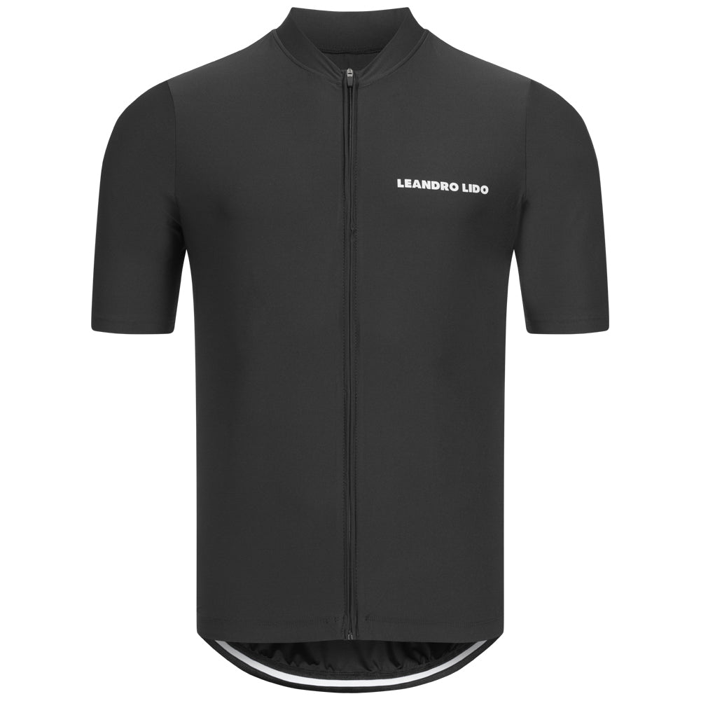 LEANDRO LIDO "Portofino" Herren Radsport Kurzarm Trikot schwarz