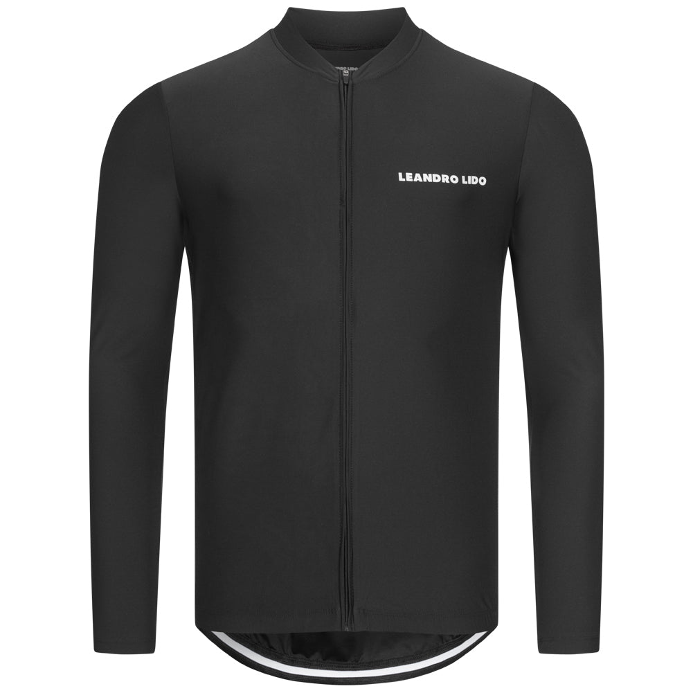 LEANDRO LIDO "Procida " Herren Radsport Langarm Trikot schwarz
