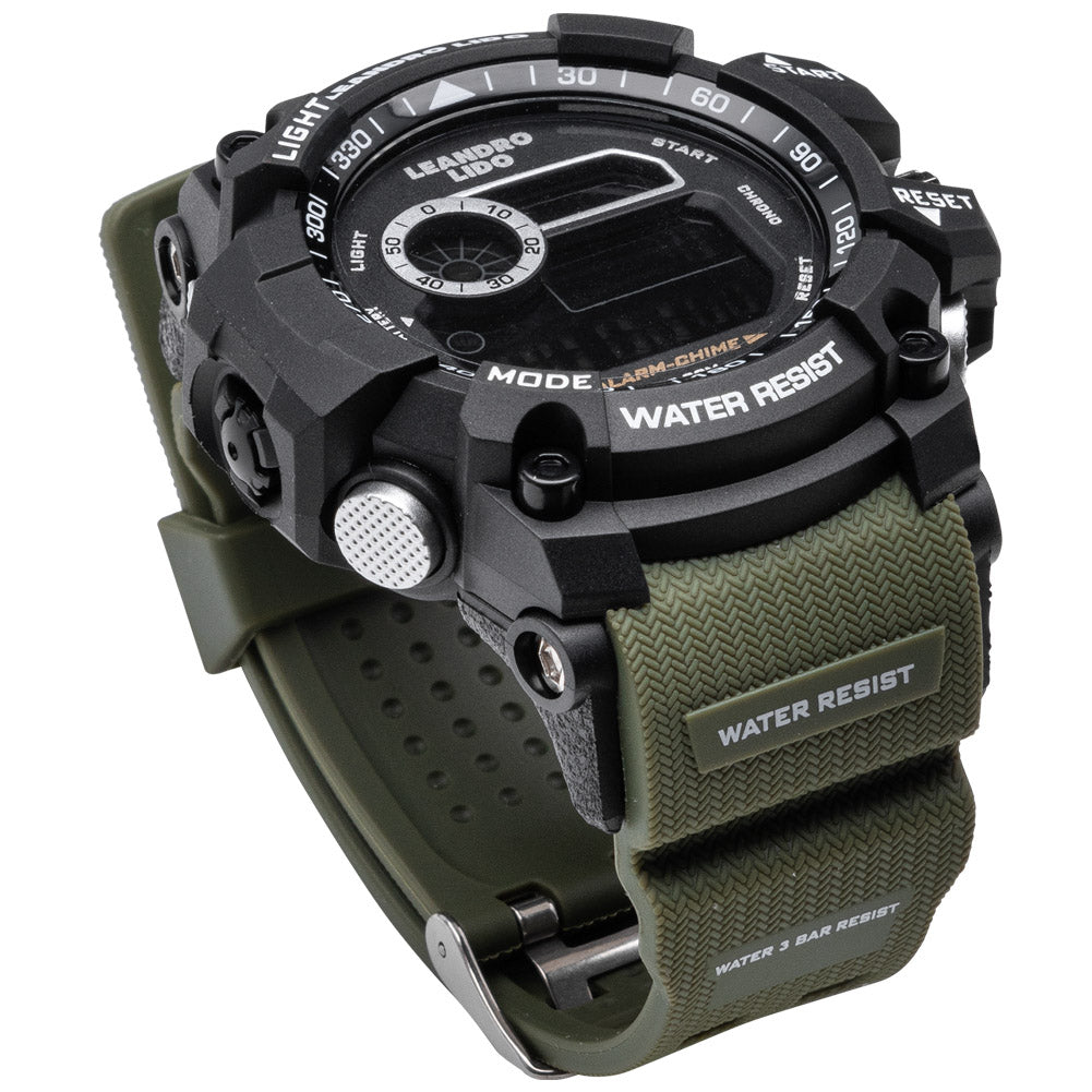 LEANDRO LIDO "Palermo" Unisexe Montre sportive vert foncÃ©