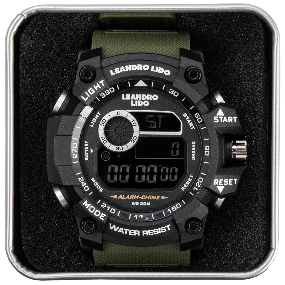 LEANDRO LIDO "Palermo" Unisexe Montre sportive vert foncÃ©