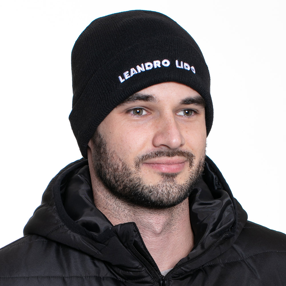 LEANDRO LIDO "Callata" Beanie Bonnet d'hiver noir