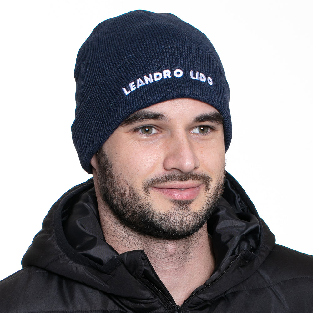 LEANDRO LIDO "Callata" Beanie Bonnet d'hiver marine