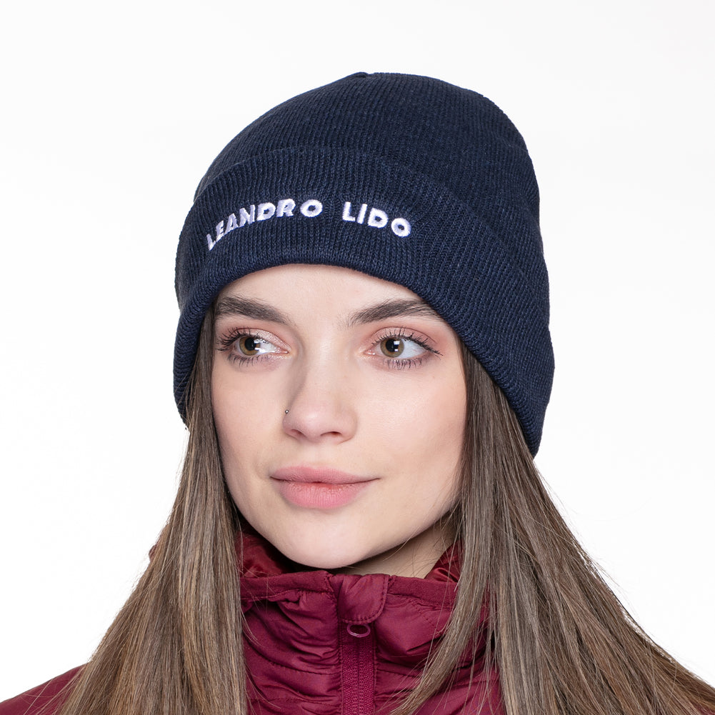 LEANDRO LIDO "Callata" Beanie Bonnet d'hiver marine
