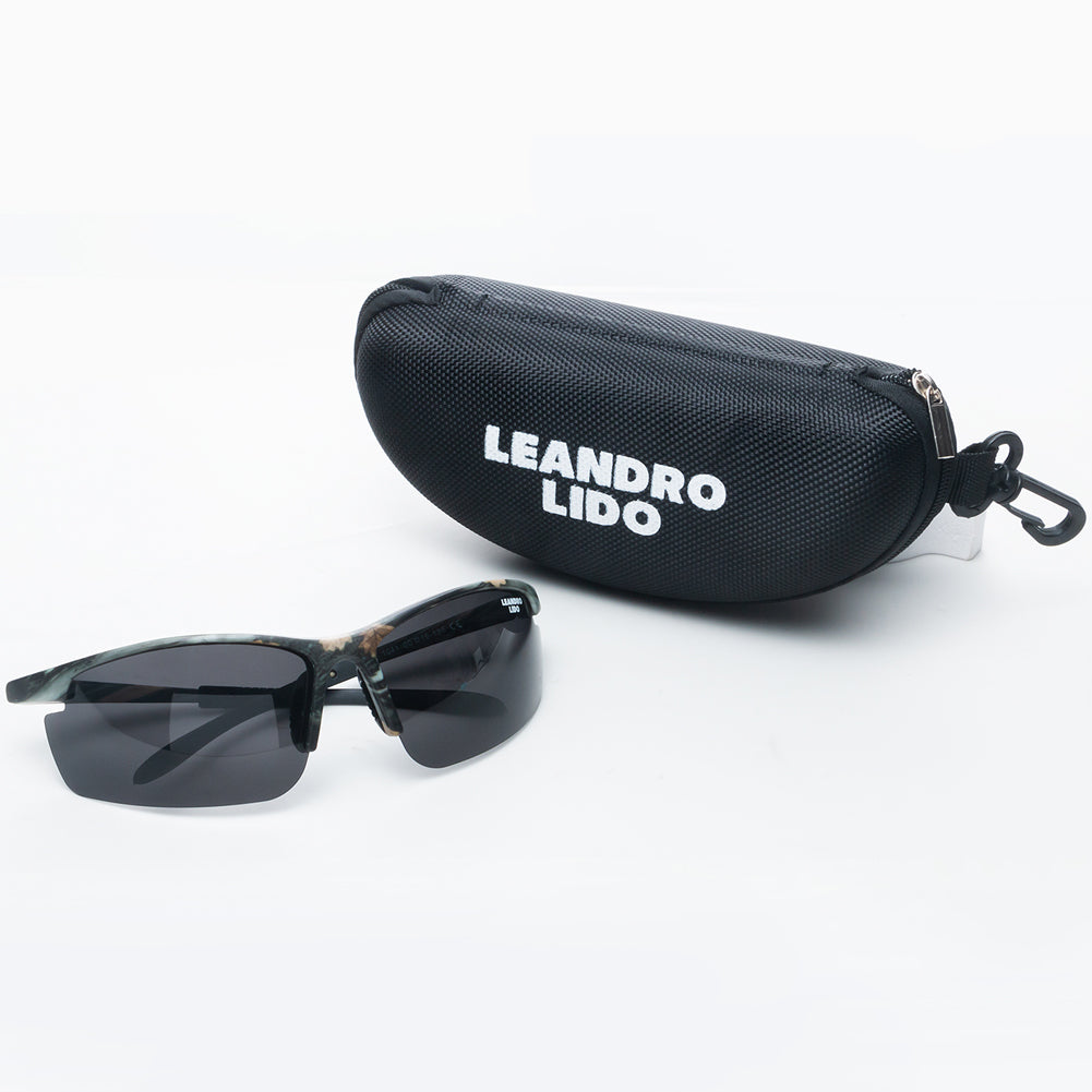 LEANDRO LIDO Power Lunettes de soleil pour le sport camouflage/noir