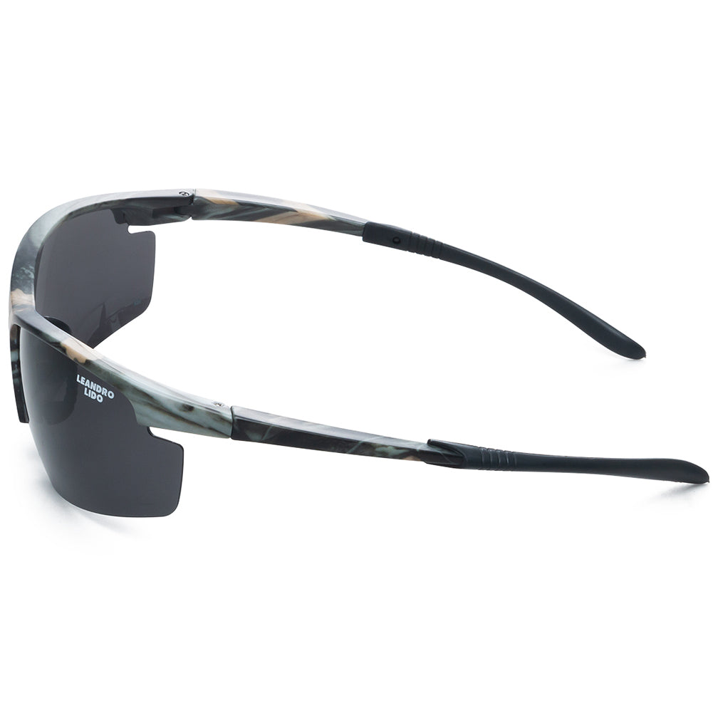 LEANDRO LIDO Power Lunettes de soleil pour le sport camouflage/noir