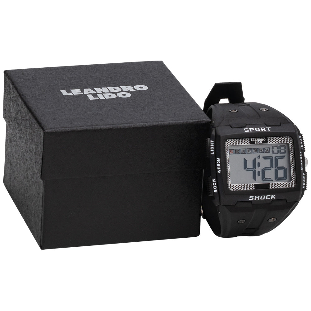 LEANDRO LIDO "Sterpeto" Unisex Sport Uhr schwarz gepunktet