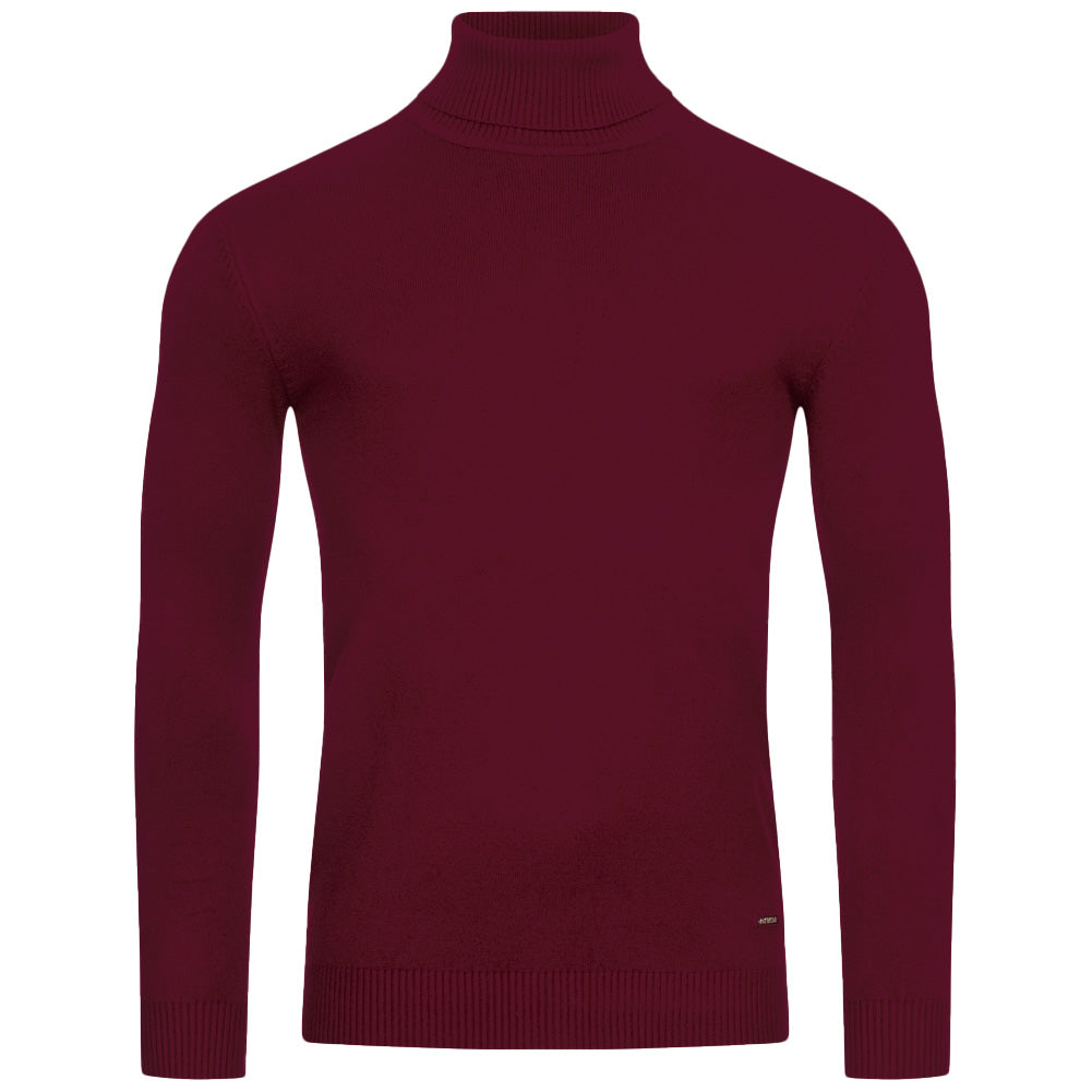 MONT EMILIAN "Le Mans" Herren Rollkragenpullover weinrot