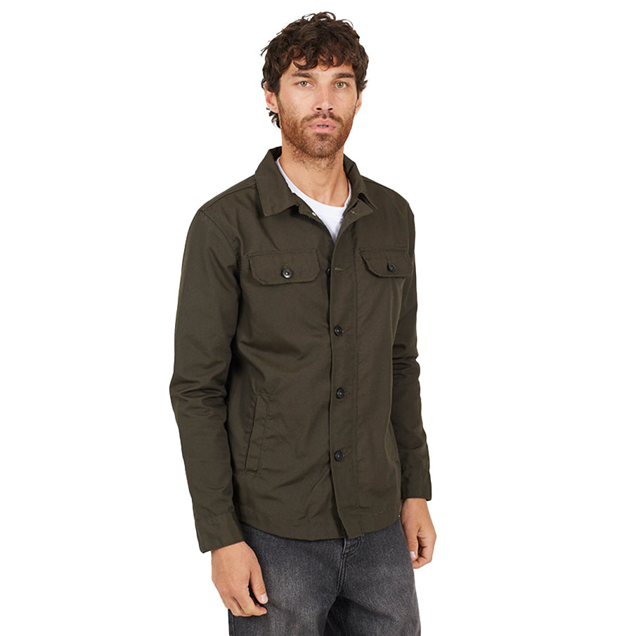Process Black Button Herren Overshirt Hemdjacke MJK-PBOASIS-KHAKI-1