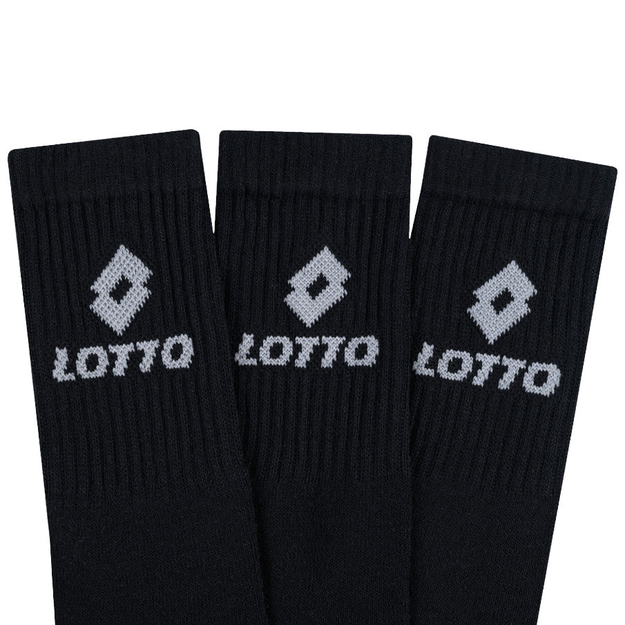 Lotto Sportsocken Unisex 3 Paar schwarz MSKZ10029-Black