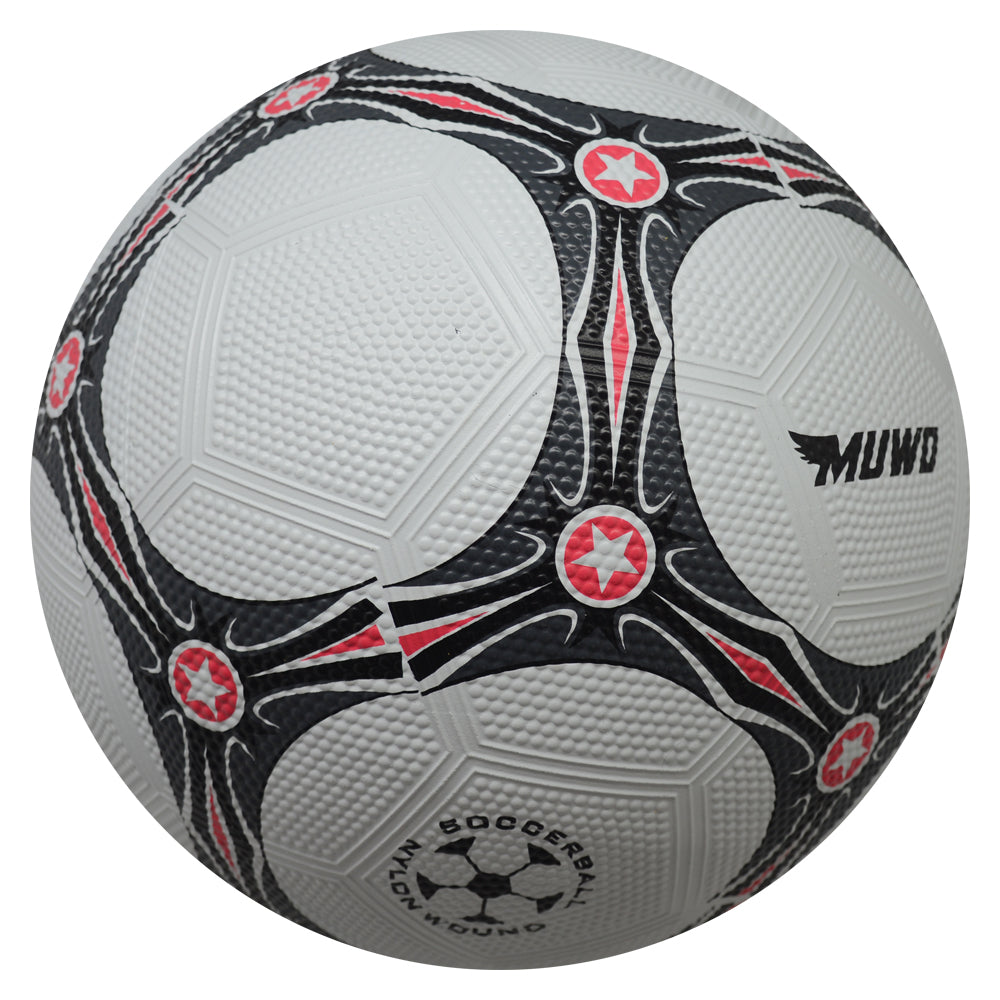 MUWO "Topscorer" Gummi-Fußball weiß rot