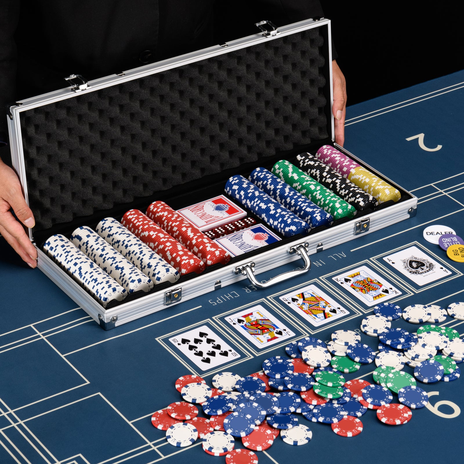 MUWO "All In" Pokerkoffer-Set mit 500 Chips