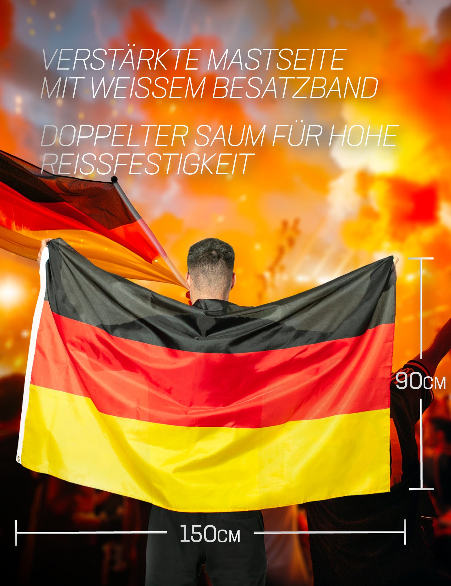 Allemagne Drapeau MUWO "Nations Together" 90x150cm