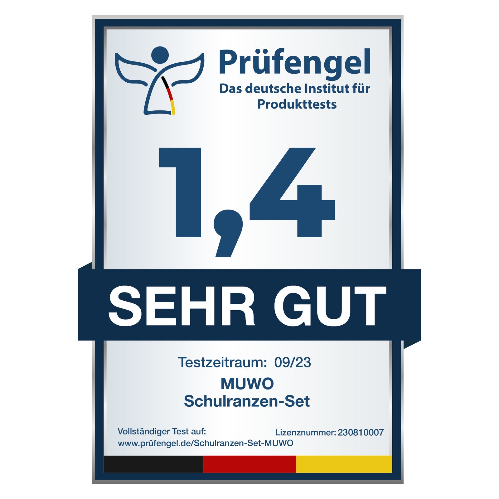 MUWO "Lil Officer" Kinder Schulranzen Set 5tlg.